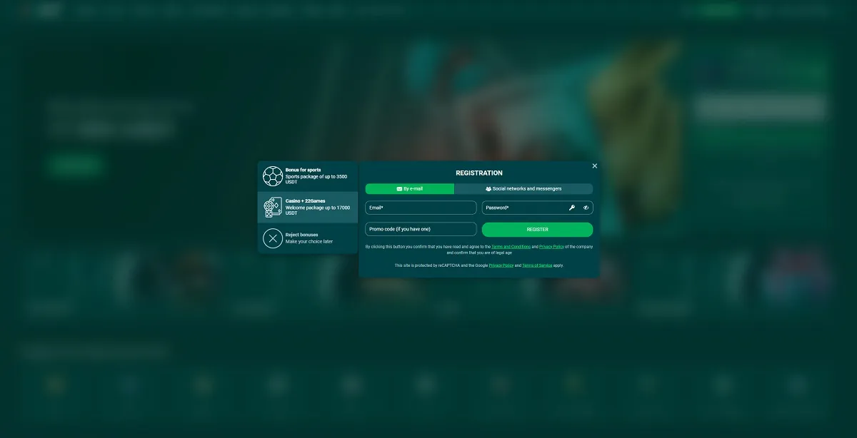 22bit casino Registo